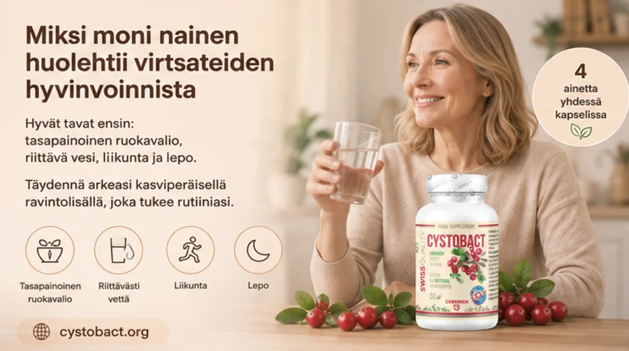 Cystobact — kapseli-ravintolisä virtsateiden hyvinvointiin aikuisille